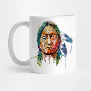 Sitting Bull watercolor painting Mug